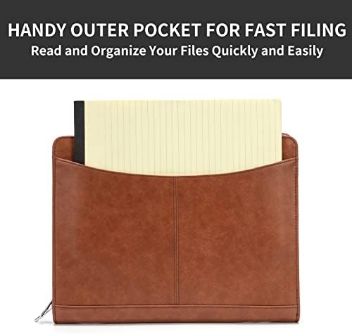 Personalized Vegan Leather Portfolio with Front Pocket for Legal Pad - Image 6