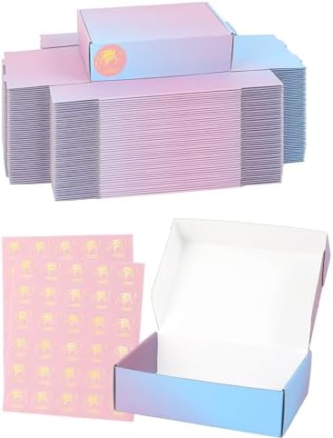 Shipping Boxes 7x5x2 Inch, Set of 50, Purple Corrugated Cardboard Boxes, Mailer Packaging Boxes for Small Business Gift Literature Shipping by TryDrem