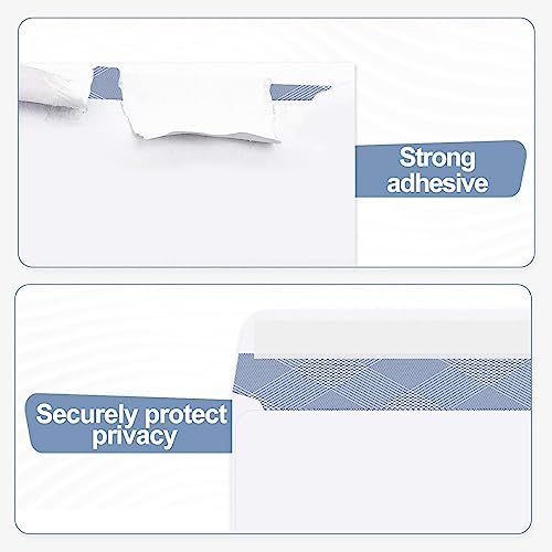 PANDRI 500 Pack #10 Windowless Self-Seal Envelopes, Security Tinted - Image 3