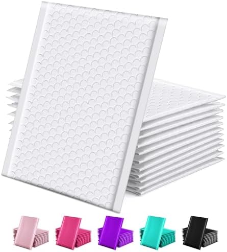 GSSUSA Bubble Mailers 6x10" Usable Size 6x9" Padded Envelope White 100 Pack by GSSUSA