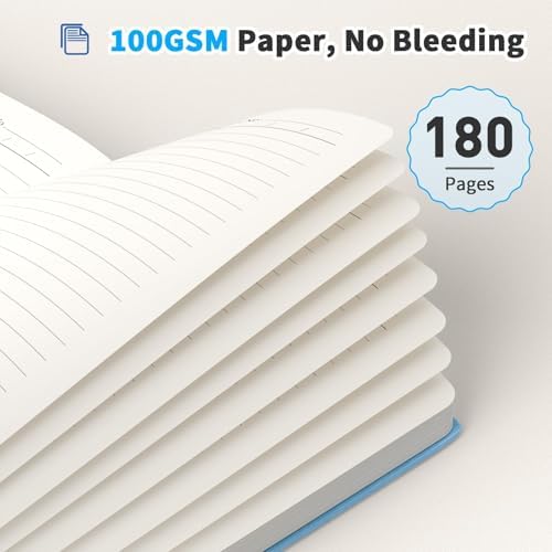 Oucaru 2 Pack A5 Lined Journal Notebook for Writing, 180 Pages - Image 4