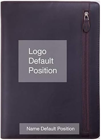 Personalized Leather Portfolio Padfolio for Men, Engraved Gifts for Father's Day for Husband from Wife, Customized Leather Gifts Present for Son/Dad, for Birthday, Dark Brown by Gavarnie