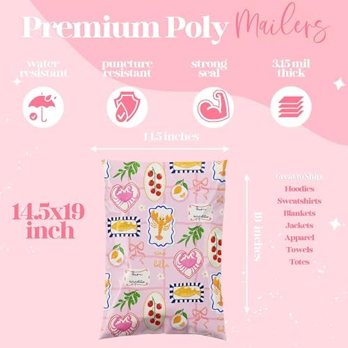 Pretty Package Store Poly Mailers 14.5x19, Ciao Bella, 100 Pack - Image 4