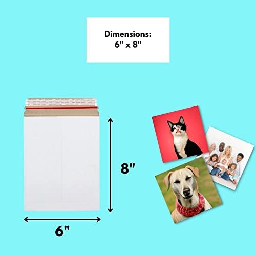 PSBM 3600 PCS 6 x 8 Inch White Rigid Photo Mailers, Cardboard Shipping Envelopes, Mailers for Shipping Photos, CDs, Documents, Catalogue, Or any Flat Object - Image 3