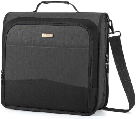 MoKo Zipper Binder, 3-Inch 3-Ring, 600 Sheets, 6-Tab File Folders, Black by MoKo