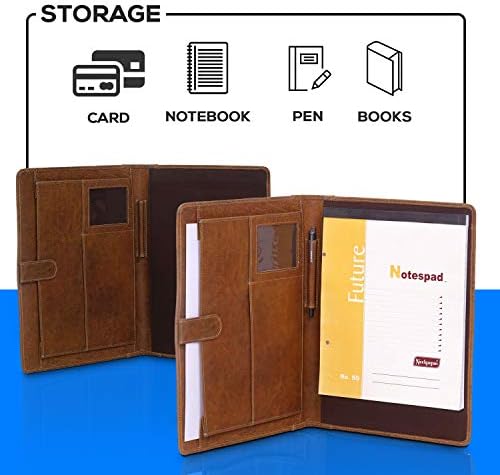 Leather Business Portfolio Business Personal Organiser Folder Full Grain Leather padfolio by KomalC - Image 4