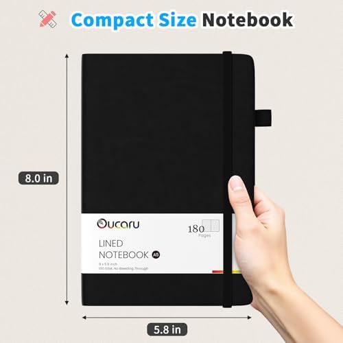 Oucaru Bulk 24 Pack A5 Lined Journal Notebook Set, 180 Pages 100 GSM Paper - Image 2