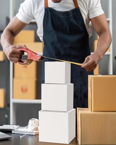 Assorted-Sizes-Shipping-Boxes-45-Pack: 4x4x4 & 5x5x5 & 6x6x6 Small-Shipping-Boxes-Mailers, White Corrugated-Cardboard-Boxes-for-Packing-Small-Business Mailing - Image 6