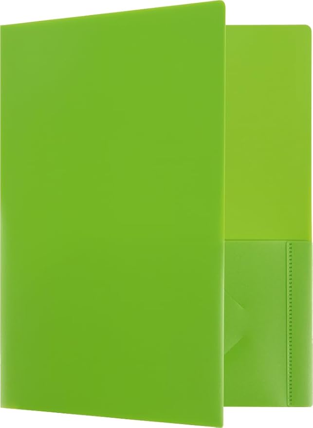 JAM PAPER Heavy Duty Plastic 2 Pocket Extra Tough School Folders - Assorted Fashion Colors - 12 Folders/Pack (2 Assorted Packs of 6) - Image 5