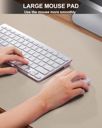 Non-Slip Desk mat,PULeather Desk Pad Protector, Office Desk Mat, Large Mouse Pad,Desk Blotter, Laptop Desk Pad, Waterproof Desk Writing Pad for Office and Home (Apricot, 35.4" x 17") - Image 5