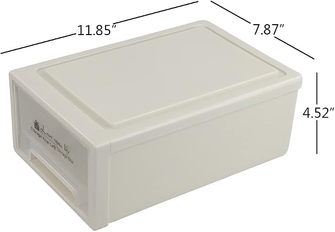6 Quart Plastic Stacking Storage Drawer Unit, 3 Packs - Image 3