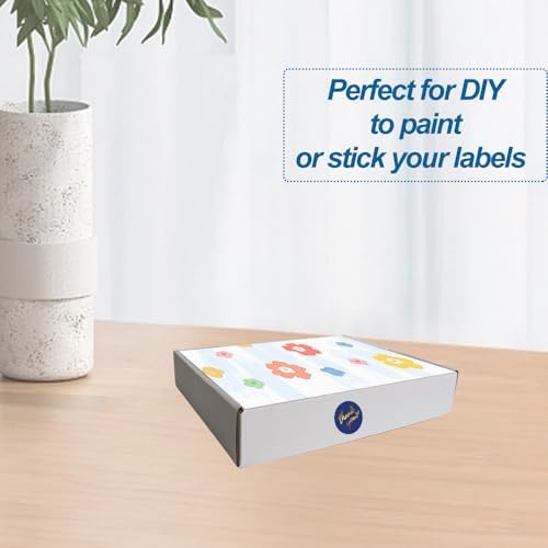 ROTCH 50 Pack 11.125x8.625x2'' Small Shipping Boxes, White Corrugated Cardboard Mailers for Small Business (M1182-E-W) - Image 4