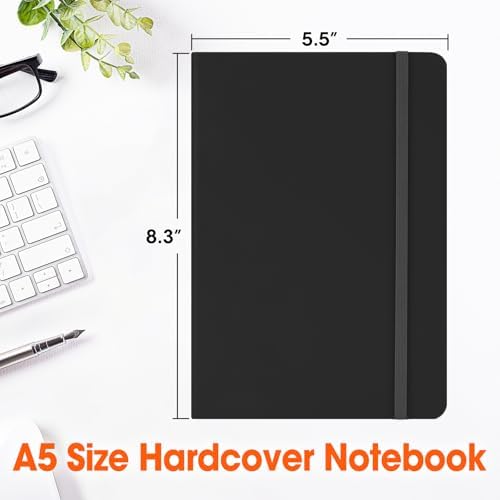 24 Pack Lined Journal Notebook for Work, 200 Pages, Medium 5.5 in x 8.3 in, A5 College Ruled, Hardcover Journaling Notebooks for Writing, Note Taking, Fit for Business Work School Home (Black) - Image 2