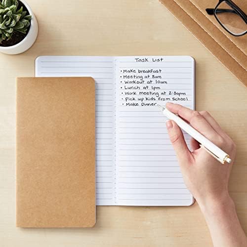 Paper Junkie Notebooks for School - 4.3 x 8.2 In, Kraft Brown, Pack of 48 - Lined Notebooks - Kraft Paper Journals for Note Taking & Journal Writing - Image 3