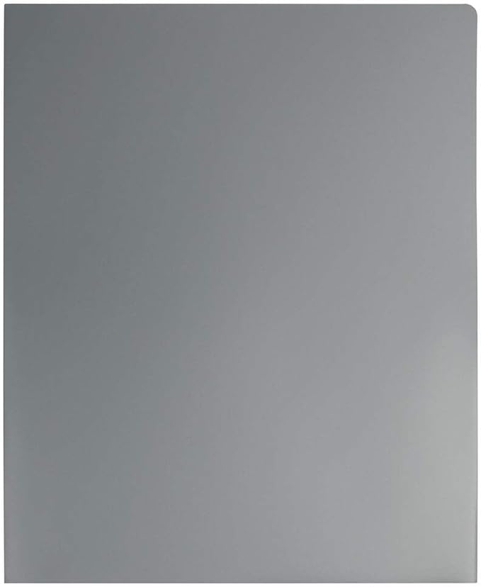 JAM PAPER Heavy Duty Plastic 2 Pocket Extra Tough School Folders - Silver - 6/Pack - Image 7