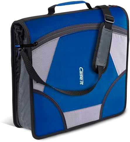 Case-it School Zipper Binder | 4" D-Rings | 800-Sheet | D-186 Midnight Blue by Case-it