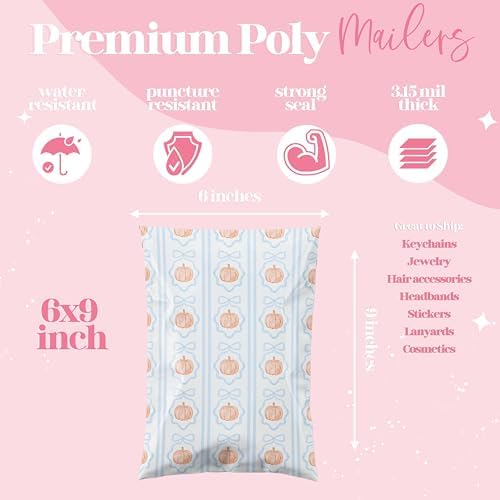 Pretty Package Store Poly Mailers 10x13, Blue Pumpkin, 100 Pack - Image 3
