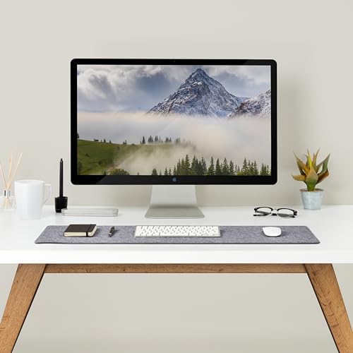 Premium Felt Desk Mat | Medium 12" x 36" | Multifunctional Desk Pad for Home Office | Mid Gray - Image 3