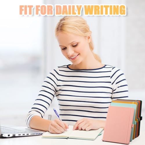Laumoi 28 Pack A5 PU Leather Lined Notebook Journal, Fresh Color,Simple - Image 4