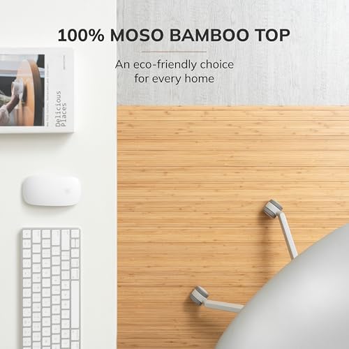 Anji Mountain 52" x 48" Bamboo Office Chair Mat for Carpet & Hardwood Floor - Image 3