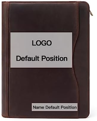 YIWEN Personalized Leather 3 Ring Binder Portfolio for 8.5 x 11” Notepad by YIWEN