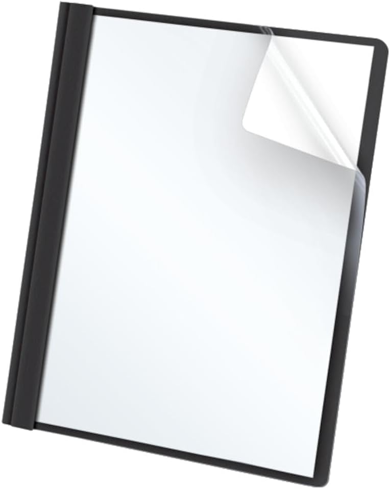 Oxford Clear Front Report Covers,Resume Cover,Presentation Cover,Black,Letter Size,25 per Box (55806EE),(Pack of 5) by Oxford