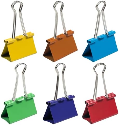 JAM PAPER Colorful Binder Clips Assortment - Large - 1 1/2 Inch (41 mm) - Assorted Rainbow Colors - 72 Binderclips/Pack - Image 2