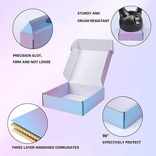 30 Pack 6"x6"x2" Boxes for Packaging Small Business, ‎Mailing Purple Small Shipping Boxes, Recyclable Corrugated Cardboard Mailer Gift Packing Box - Image 3