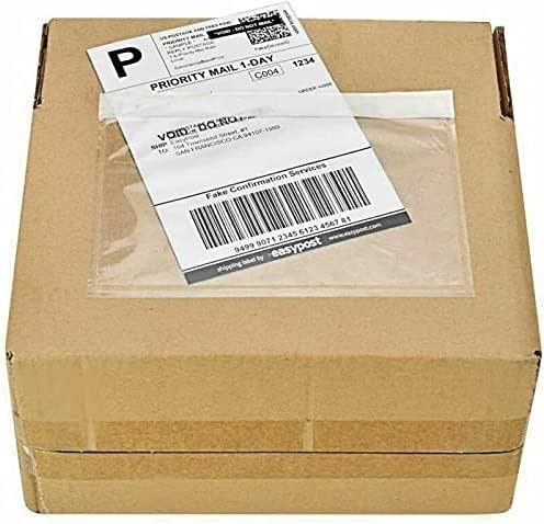 Immuson 6" x 9" Clear Adhesive Top Loading Packing List, Mailing Shipping Label Envelopes, 200 Bags by Immuson