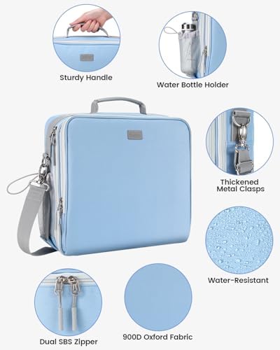 Zipper Binder 3 Inch D-Ring 3 Ring with Water Bottle Holder - Image 4