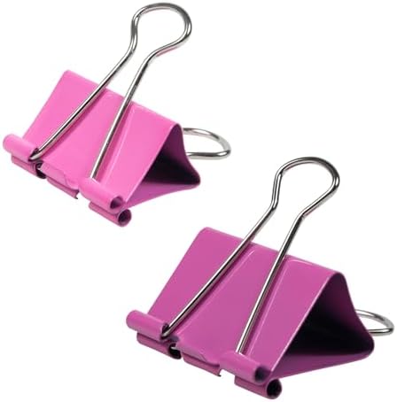 JAM PAPER Colorful Binder Clips Assortment - Medium & Large Size - Pink Binderclips - 27 Clips/Pack - Image 4