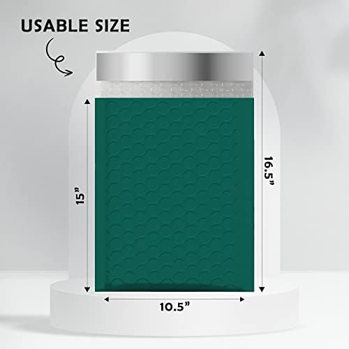 Yens Bulk Green Poly Bubble Mailers 10.5x16 200 Pack Usable 10.5x15 - Image 2