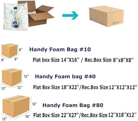 Foam Bag for Packaging 16 Pack Handy Bags #10,14” x 16" Room Temperature Expanding Foam Bags, Pack of 16 - Image 6