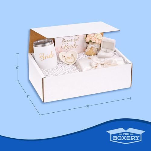 The Boxery Corrugated Mailers White Tuck Shipping Boxes (10x6x6) - Image 3