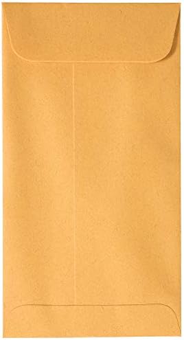 JAM PAPER #7 Coin Business Envelopes with Peel and Seal Closure - 3 1/2 x 6 1/2 - Brown Kraft Manila - Bulk 250/Box by JAMPaper