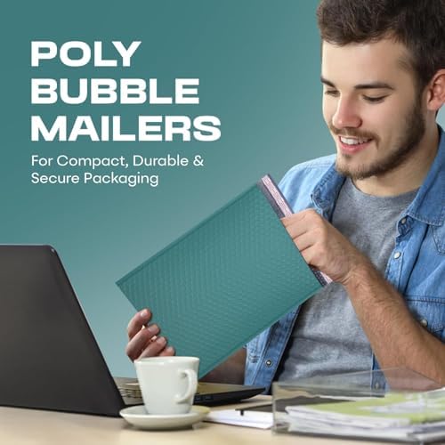 Green Bubble Mailers 12x15, Self Seal Poly Padded Envelopes, 50 Pack - Image 7