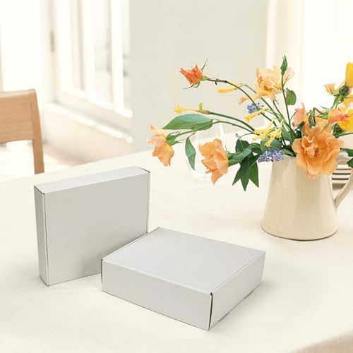 HORLIMER 11x9x3 inches Shipping Boxes Set of 25, White Corrugated Cardboard Box Literature Mailer - Image 5