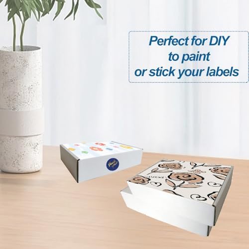ROTCH 9x6x2'' Small Shipping Boxes, 25 Pack White, Cardboard Corrugated Mailers (M962-25-W) - Image 4