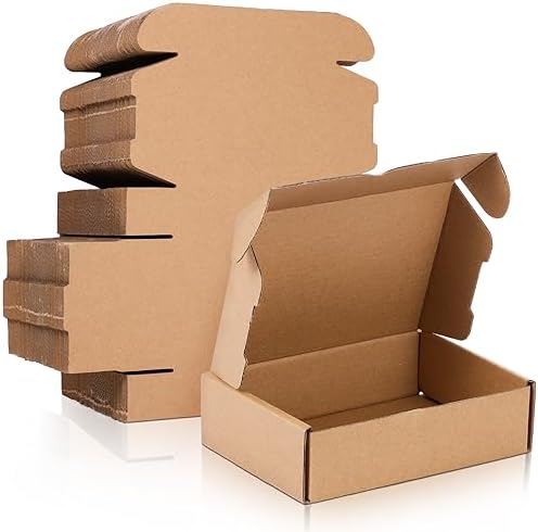 Qilery 100 Pcs 5.91 x 3.94 x 1.57" Shipping Boxes Corrugated Cardboard Box by Qilery