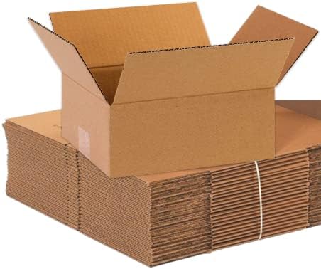 BOX USA 10 x 9 x 4 Corrugated Cardboard Boxes, Flat 10"L x 9"W x 4"H, Pack of 25 | Shipping, Packaging, Moving, Storage Box for Home or Business, Strong Wholesale Bulk Boxes by BOXUSA