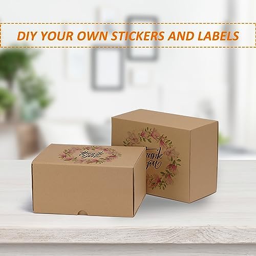 HORLIMER 8x6x4 inches Shipping Boxes Set of 25, Brown Corrugated Cardboard Box Literature Mailer - Image 4