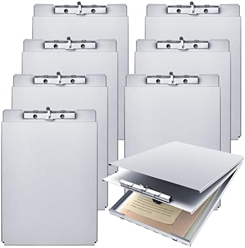Henoyso 8 Pcs Aluminum Storage Clipboards Bulk Letter Size Form Holders by Henoyso