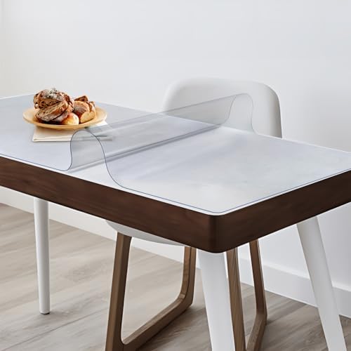 Vicwe Clear Table Cover Protector, 42x66 Inch Single-Sided Frosted Desk Mat - Image 2