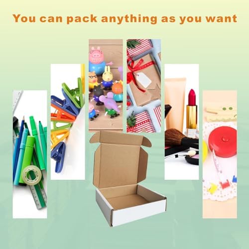 400 Pack 4x4x1'' Small Shipping Boxes, Corrugated Cardboard Mailers for Business, White (CM441-400) - Image 7