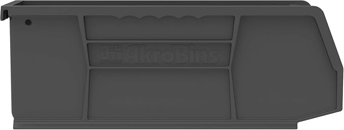 Akro-Mils 30224 AkroBins Plastic Storage Bins, 11"x 4"x 4", Black, 12-Pack | Space-Saving Stackable Bins for Garage, Pantry, Craft Organization - Image 8