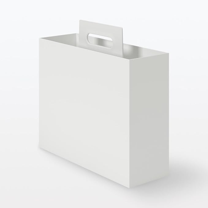 無印良品 MUJI 15930777 File Box with Handle with Recycled Polypropylene, Standard Type, Approx. Width 3.9 x Depth 12.6 x Height 11.2 inches (10 x 32 x 28.5 cm) - Image 2