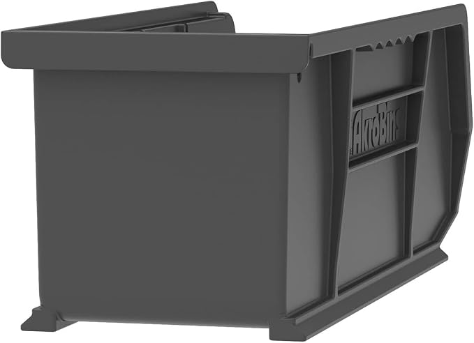 Akro-Mils 30224 AkroBins Plastic Storage Bins, 11"x 4"x 4", Black, 12-Pack | Space-Saving Stackable Bins for Garage, Pantry, Craft Organization - Image 9