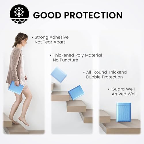 Fuxury Bubble Mailer 6x10" 600 Pack Light Blue - Image 5