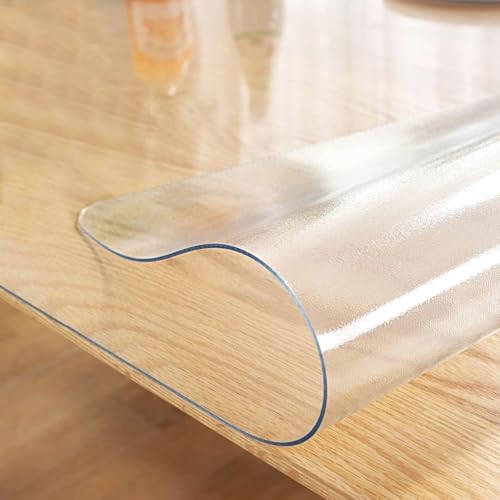 LovePads Frosted Table Cover Protector 40 x 78 in, 1.5mm Thick Plastic Mat by LovePads