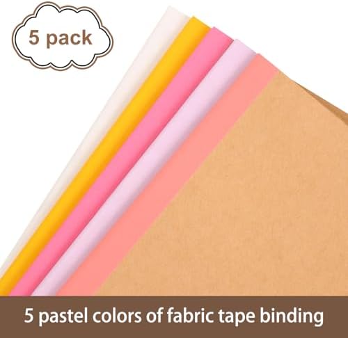 EOOUT 5 Pack A5 Composition Notebook, Kraft Lined Journal Bulk with Pink Spine, 5 Colors, 60 Pages for Women Girls Kids, School Office Supplies - Image 5